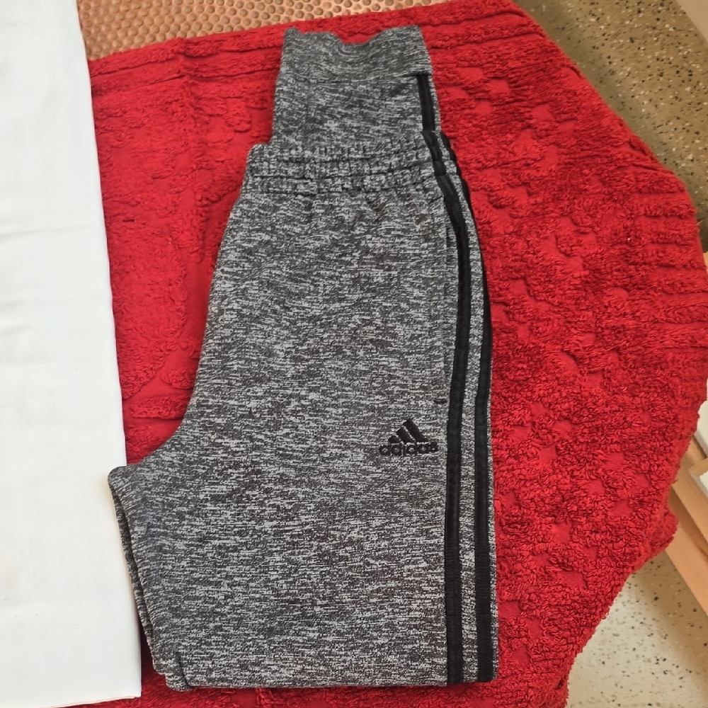 Adidas Kids Black and Gray Sweatpants